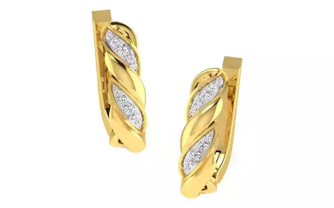 Women Earrings 3dm render detail