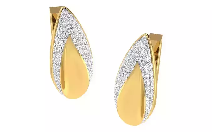 Women Earrings 3dm render detail