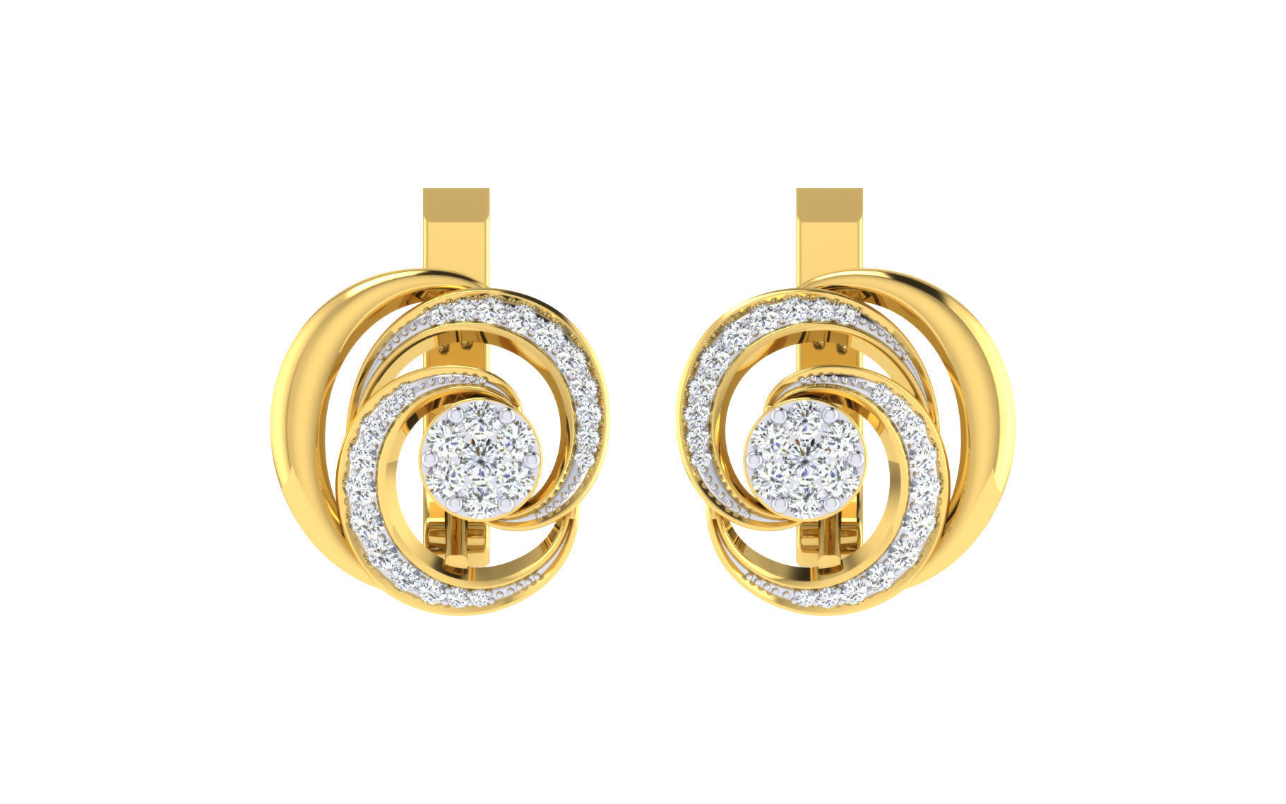 Women Earrings 3dm render detail 3D print model_2