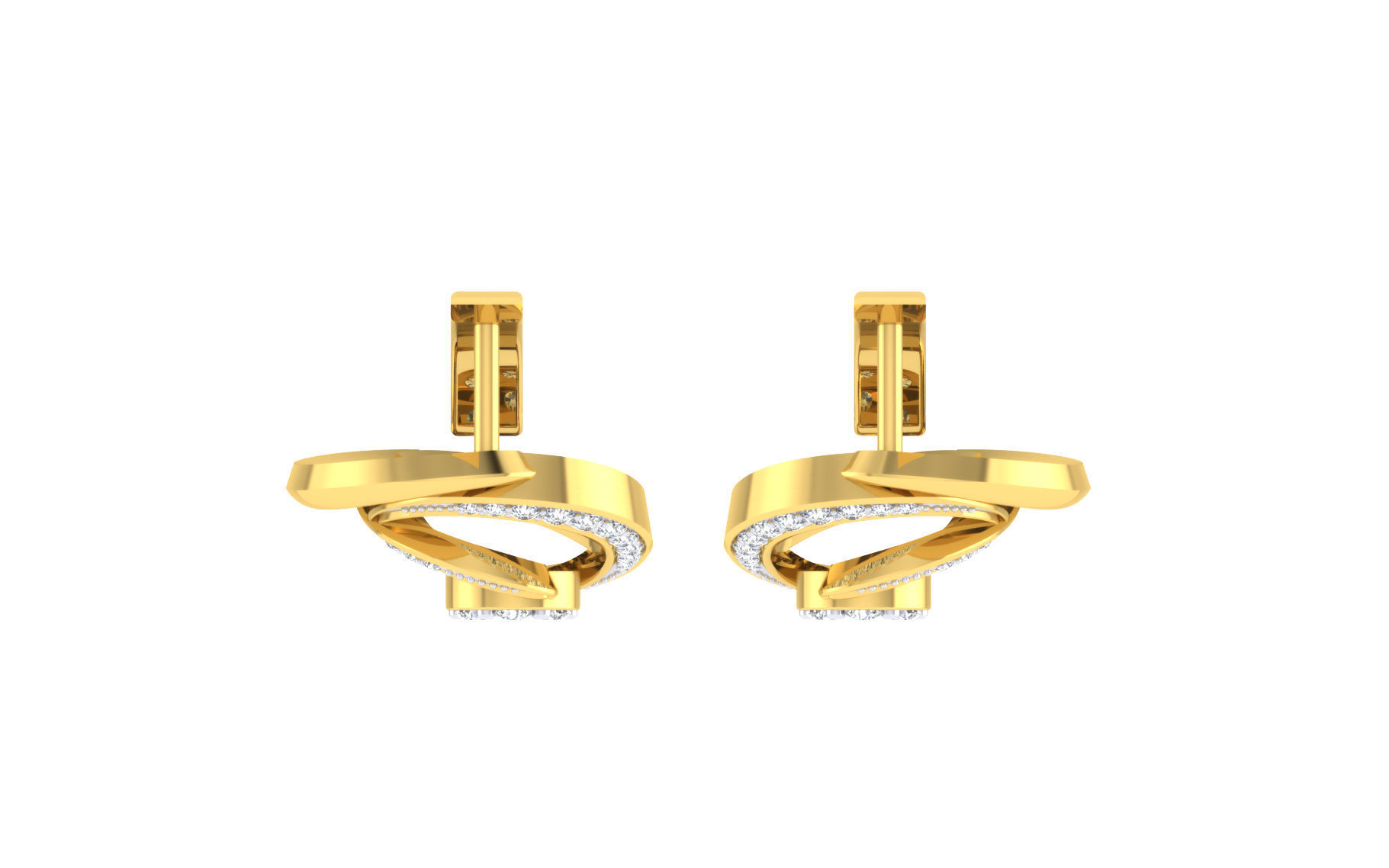 Women Earrings 3dm render detail 3D print model_7