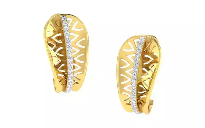 Women Earrings 3dm render detail