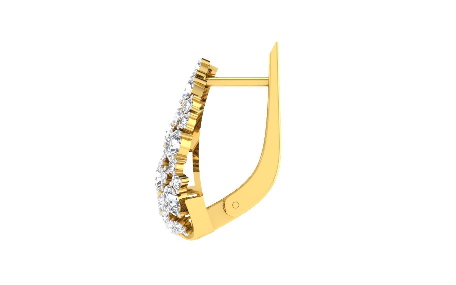 Women Earrings 3dm render detail 3D print model_6