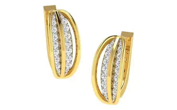 Women Earrings 3dm render detail