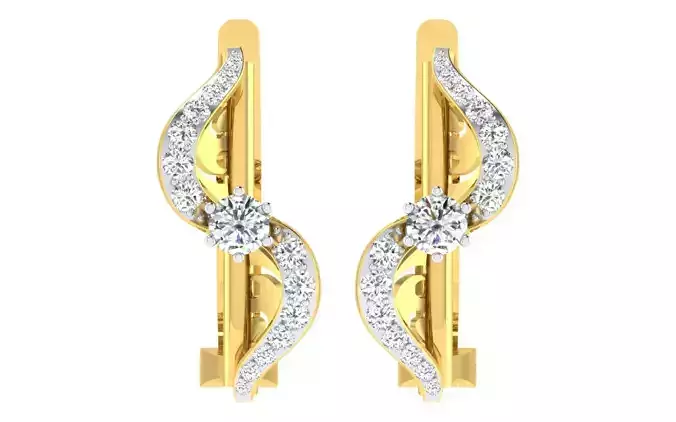 Women Earrings 3dm render detail