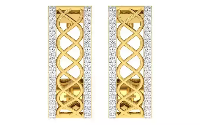 Women Earrings 3dm render detail