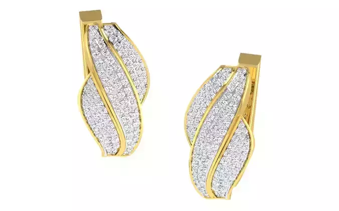 Women Earrings 3dm render detail