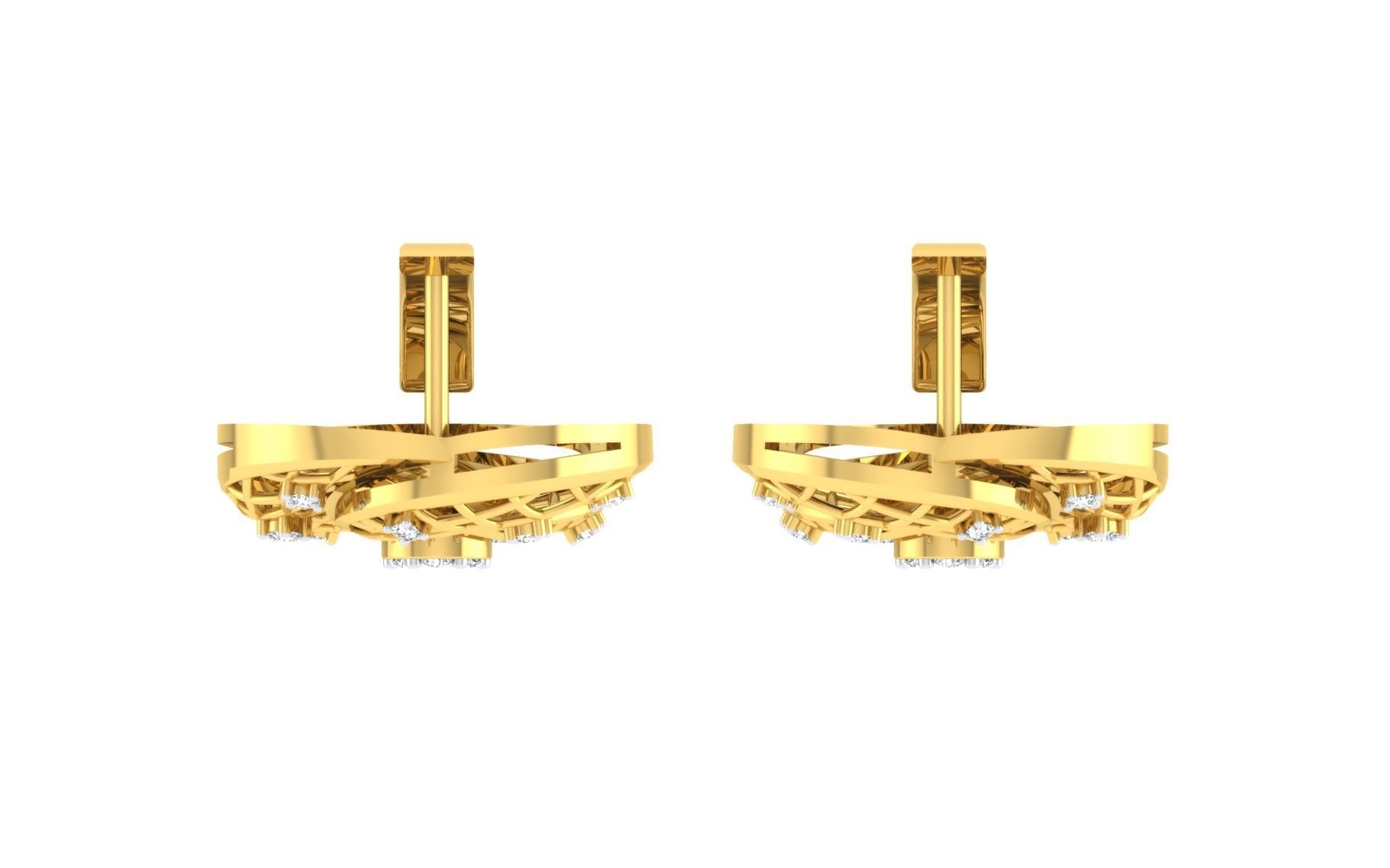 Women Earrings 3dm render detail 3D print model_8