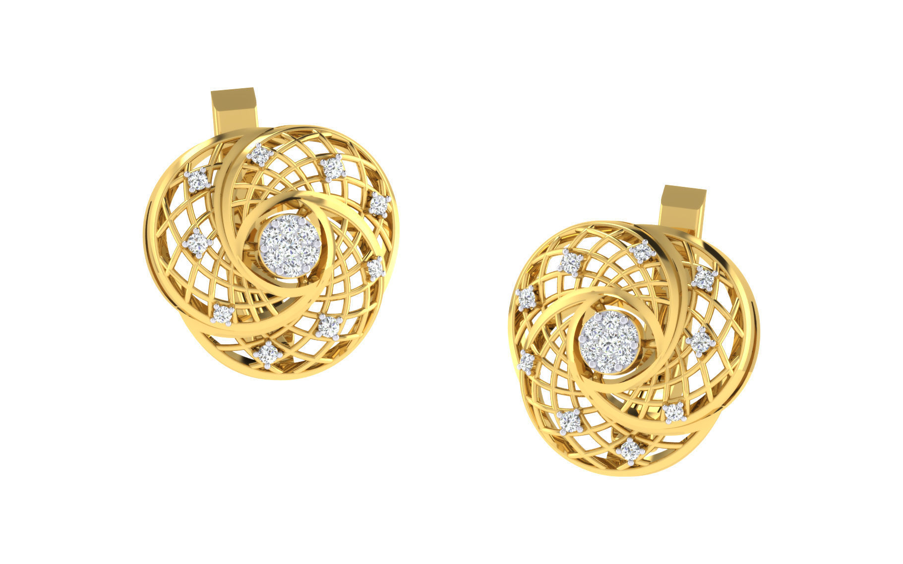 Women Earrings 3dm render detail 3D print model_1