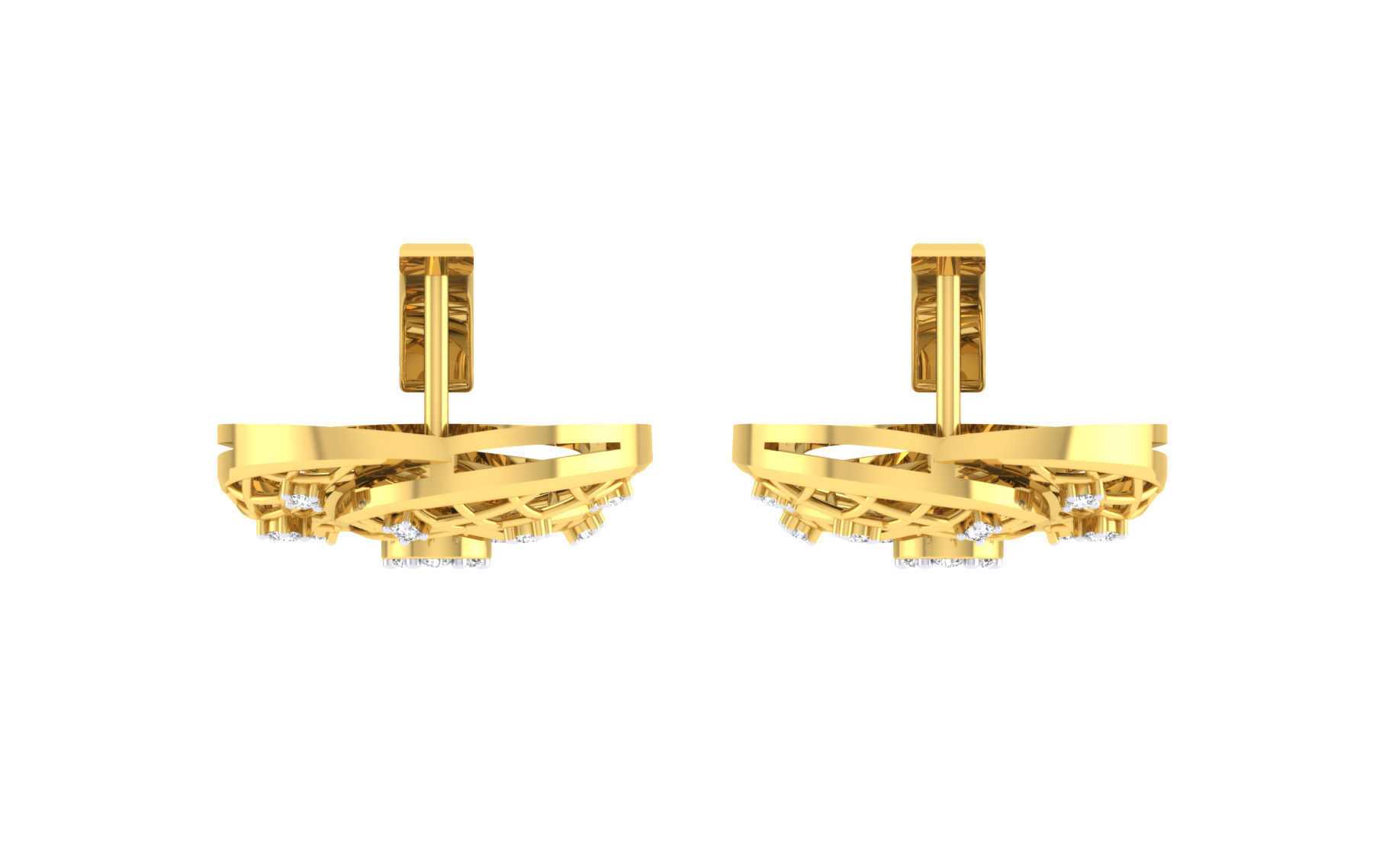 Women Earrings 3dm render detail 3D print model_7