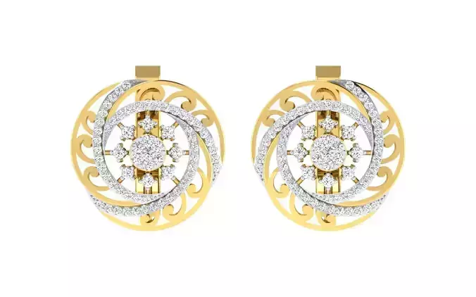 Women Earrings 3dm stl render detail 3D print model