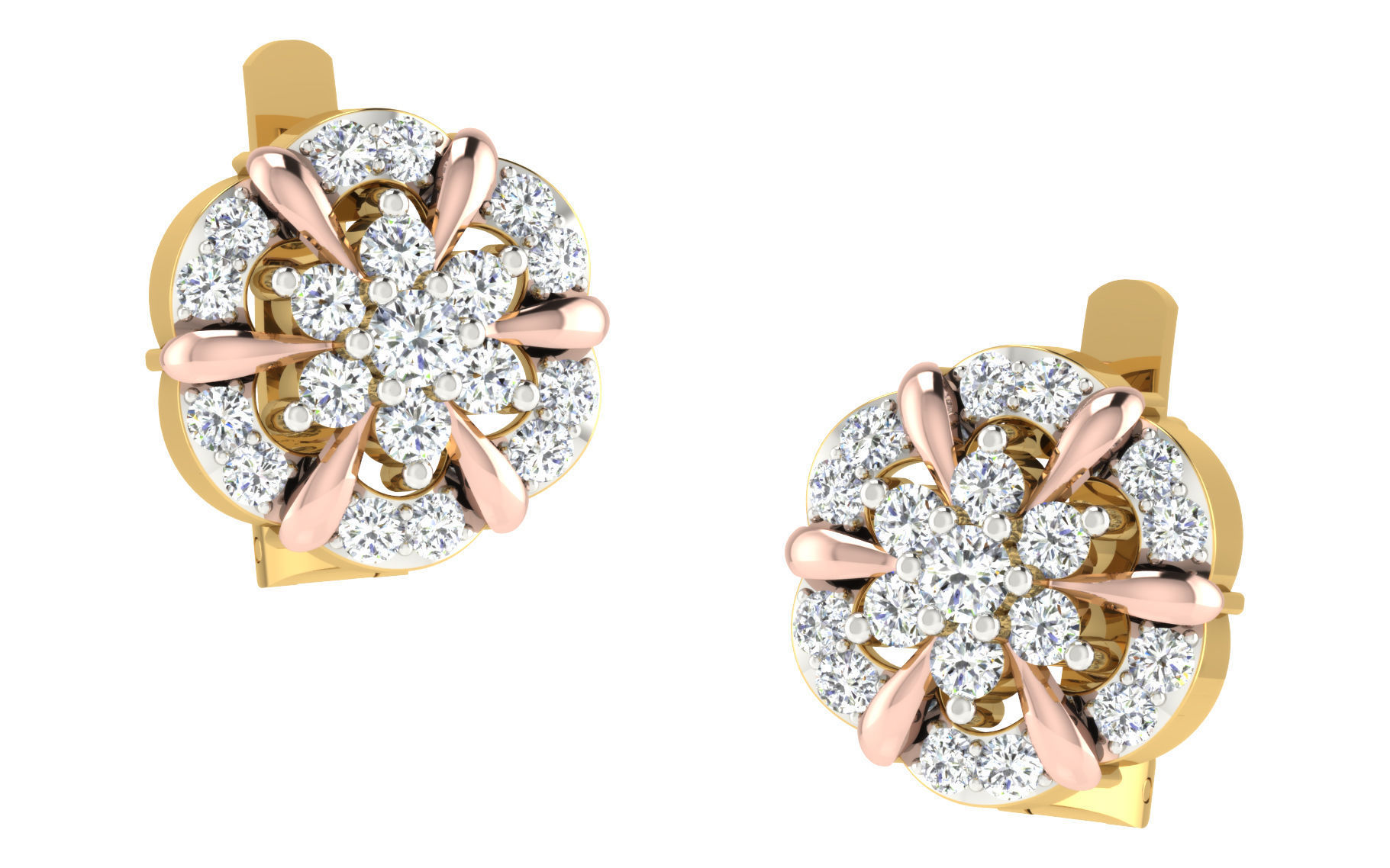 Women Earrings 3dm render detail 3D print model_1