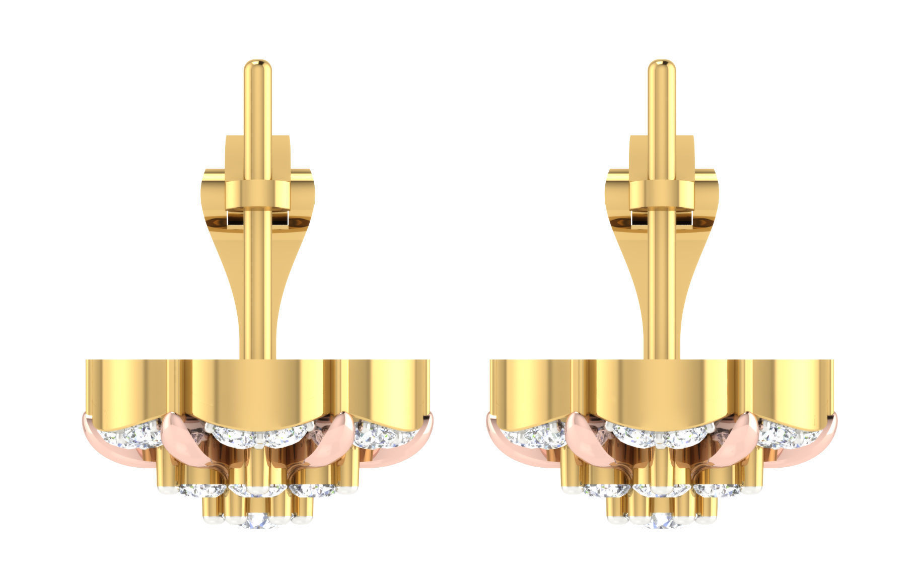 Women Earrings 3dm render detail 3D print model_6