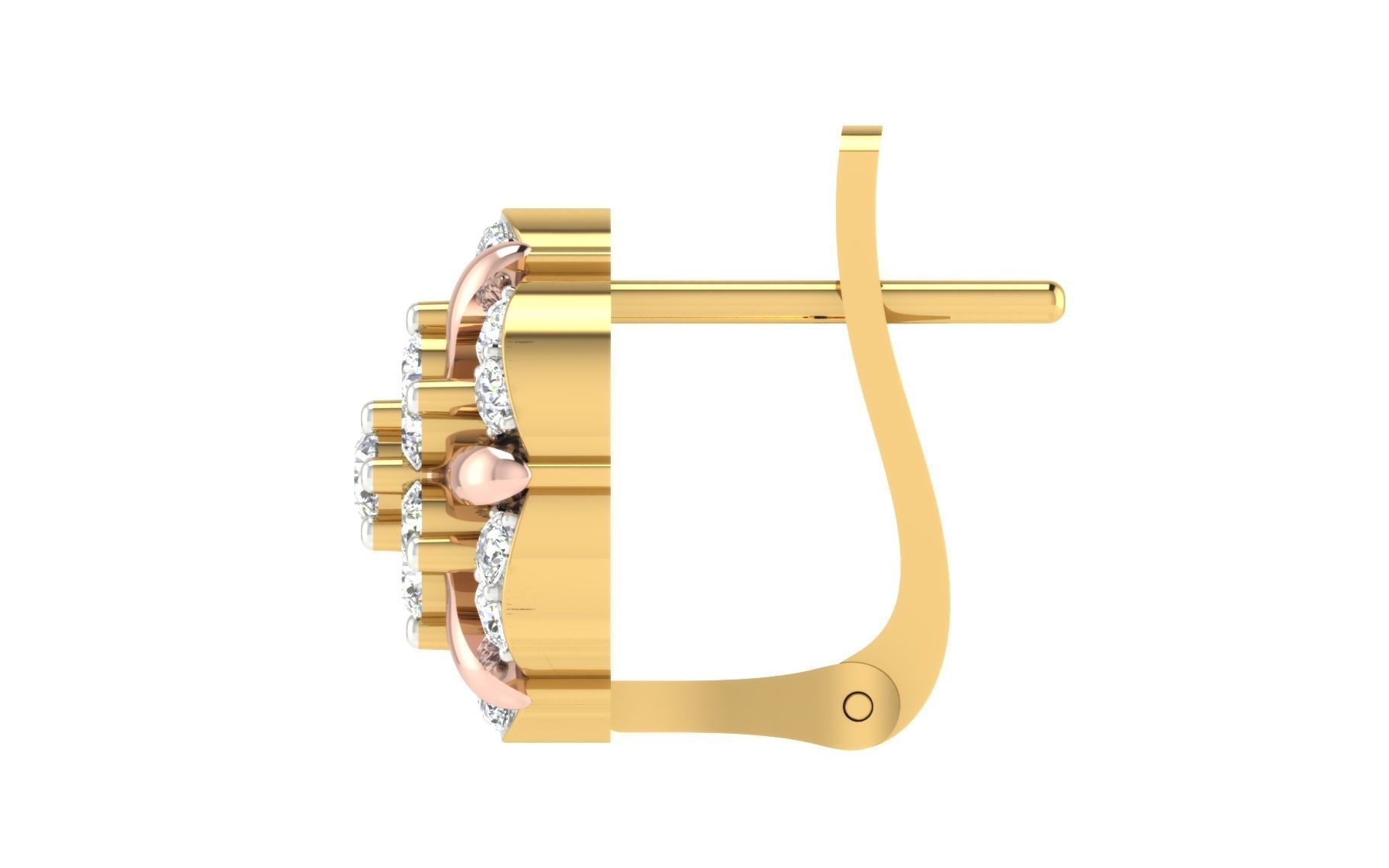 Women Earrings 3dm render detail 3D print model_5