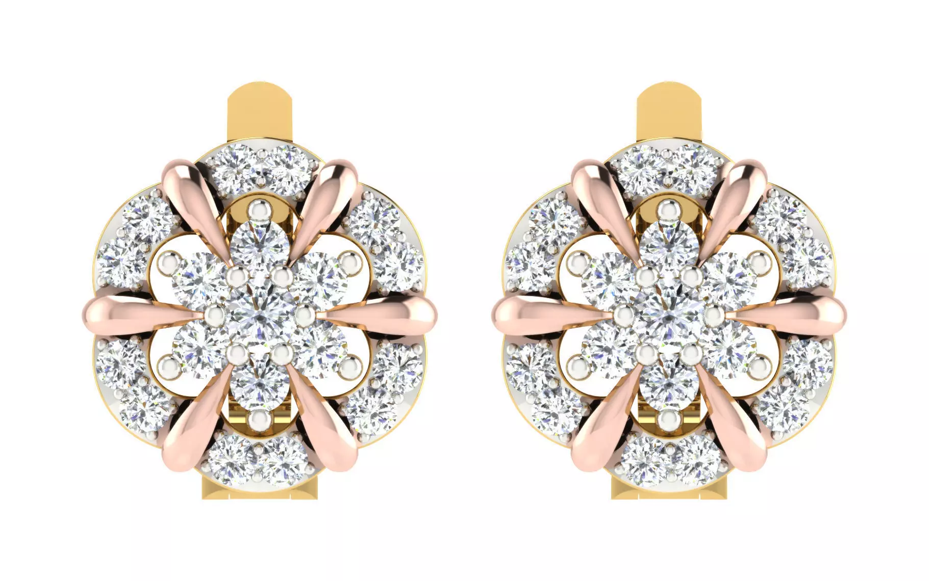 Women Earrings 3dm render detail 3D print model_0