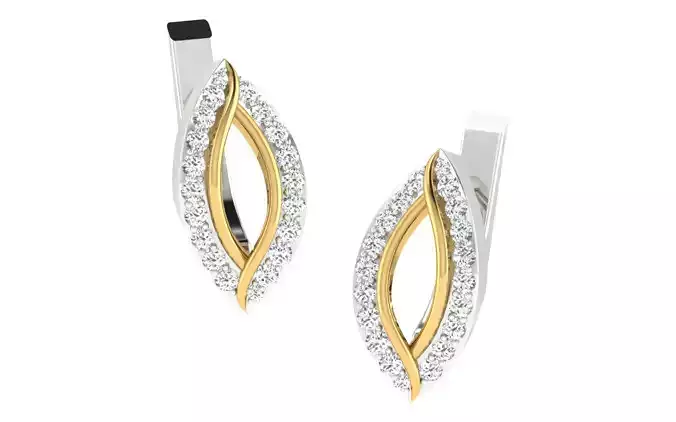 Women Earrings 3dm render detail