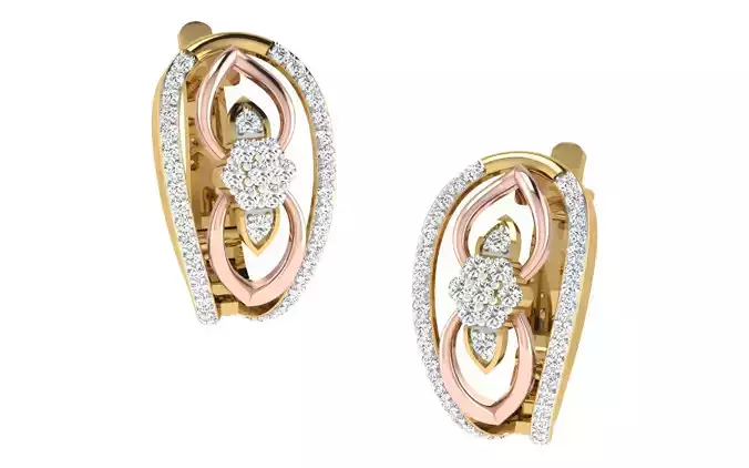 Women Earrings 3dm render detail