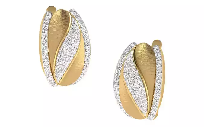 Women Earrings 3dm render detail