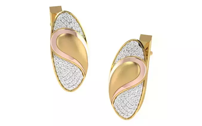 Women Earrings 3dm render detail