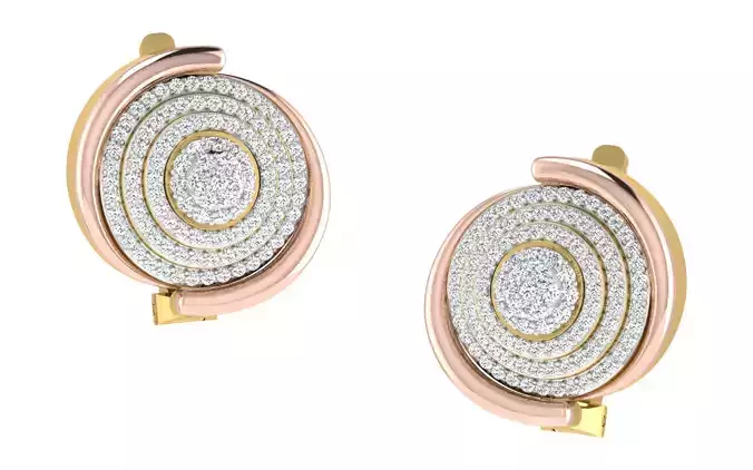 Women Earrings 3dm render detail