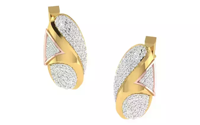 Women Earrings 3dm render detail