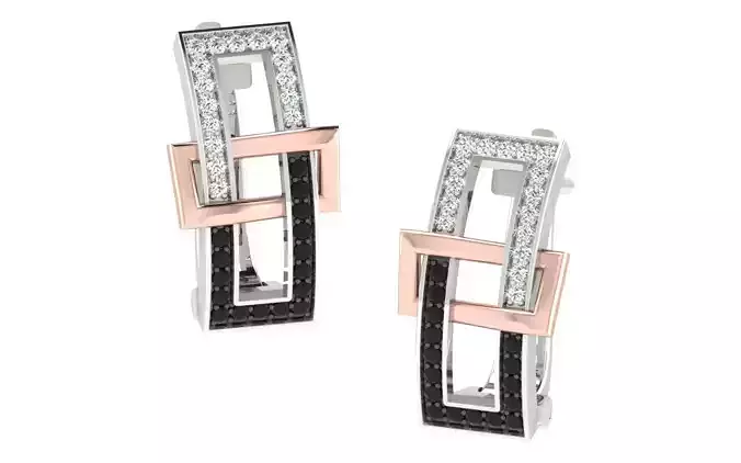 Women Earrings 3dm render detail 3D print model