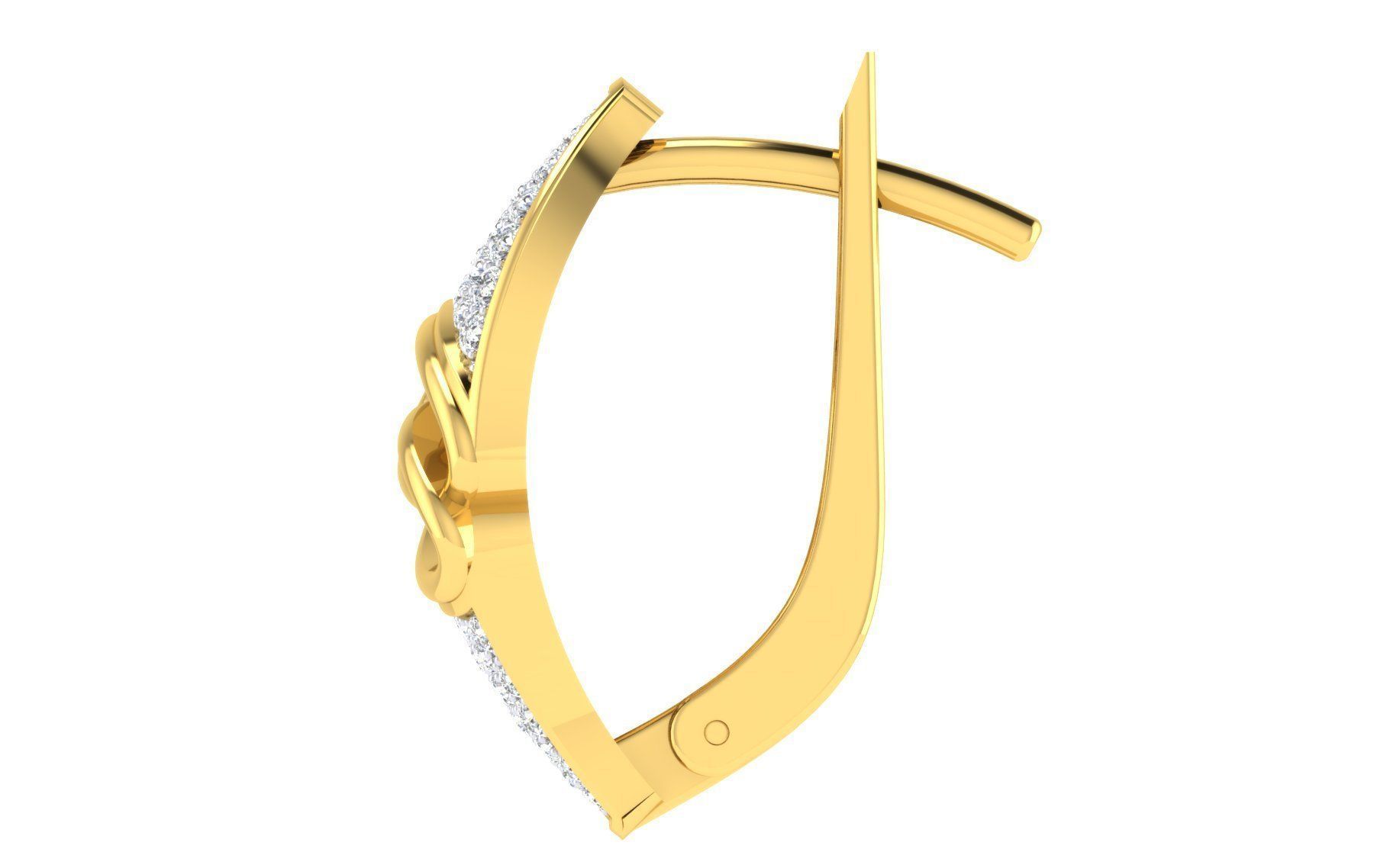 Women Earrings 3dm render detail 3D print model_5