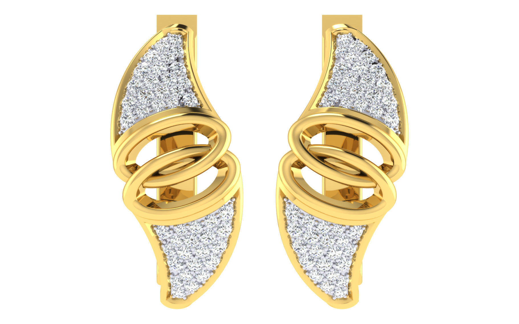 Women Earrings 3dm render detail 3D print model_2