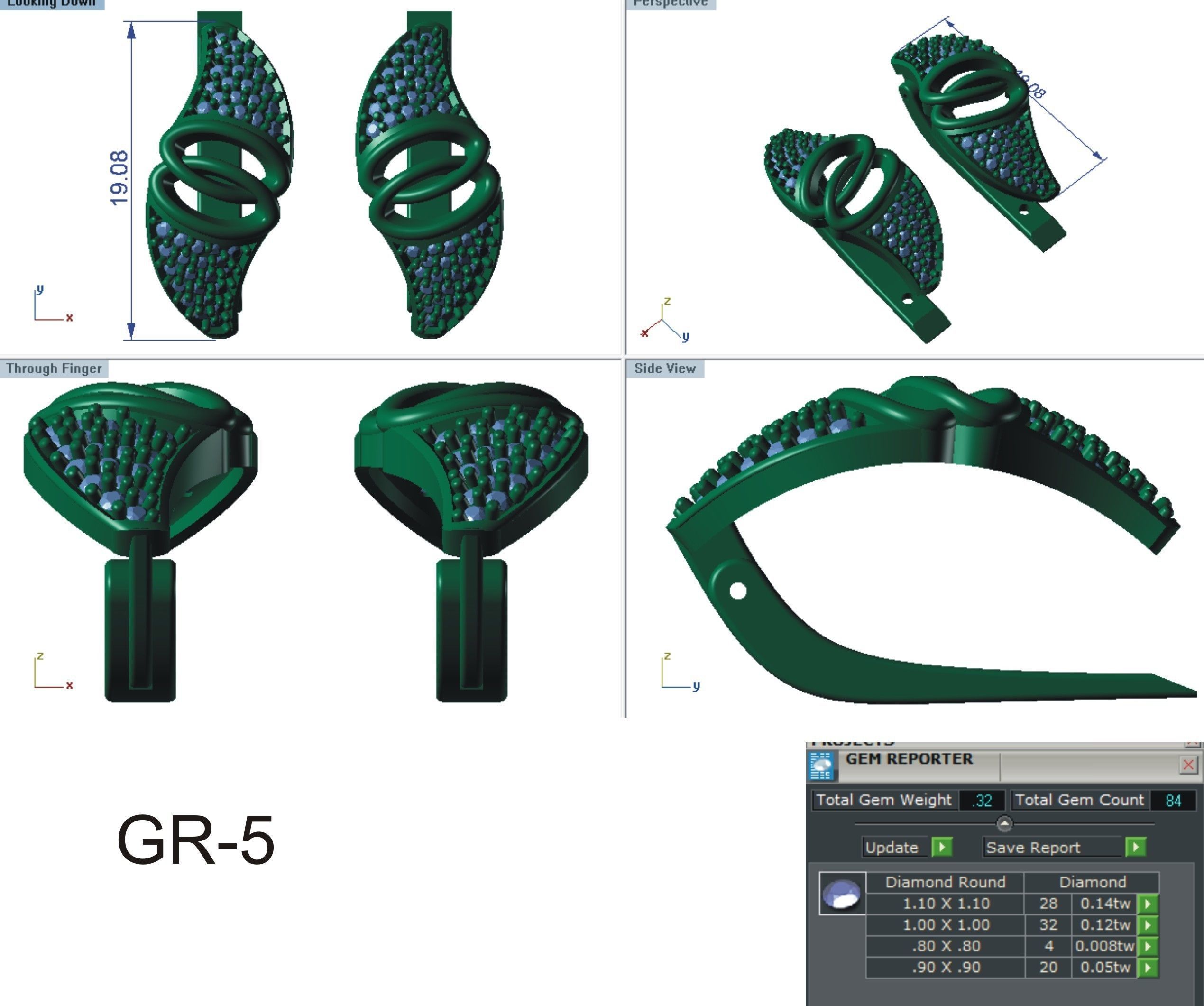 Women Earrings 3dm render detail 3D print model_3