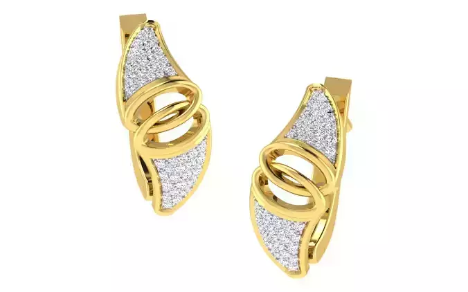 Women Earrings 3dm render detail