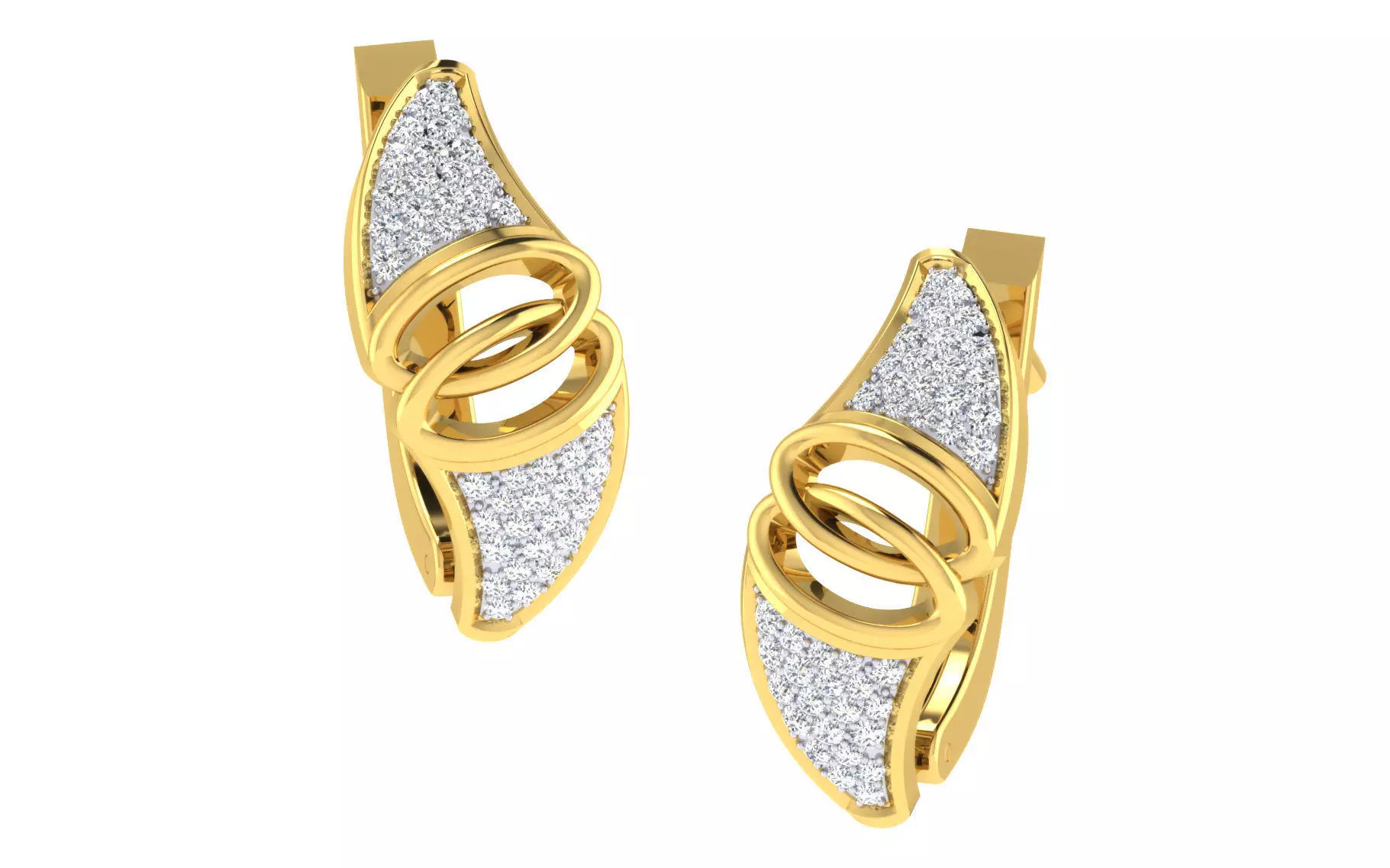 Women Earrings 3dm render detail 3D print model_0