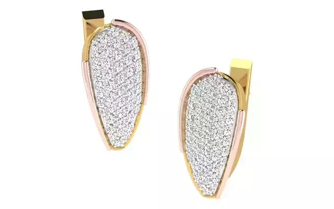 Women Earrings 3dm render detail