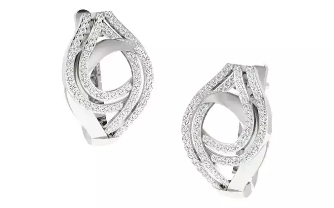 Women Earrings 3dm render detail 3D print model