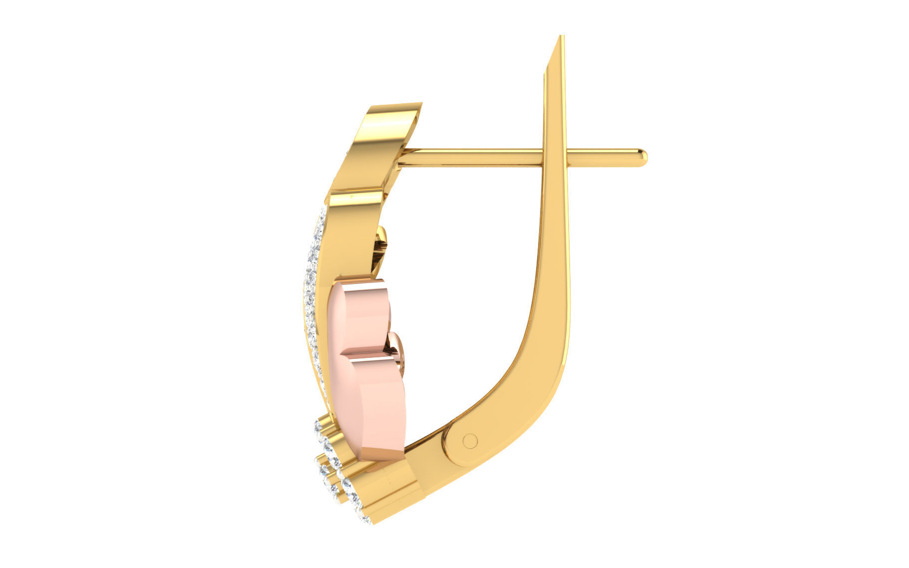 Women Earrings 3dm render detail 3D print model_4