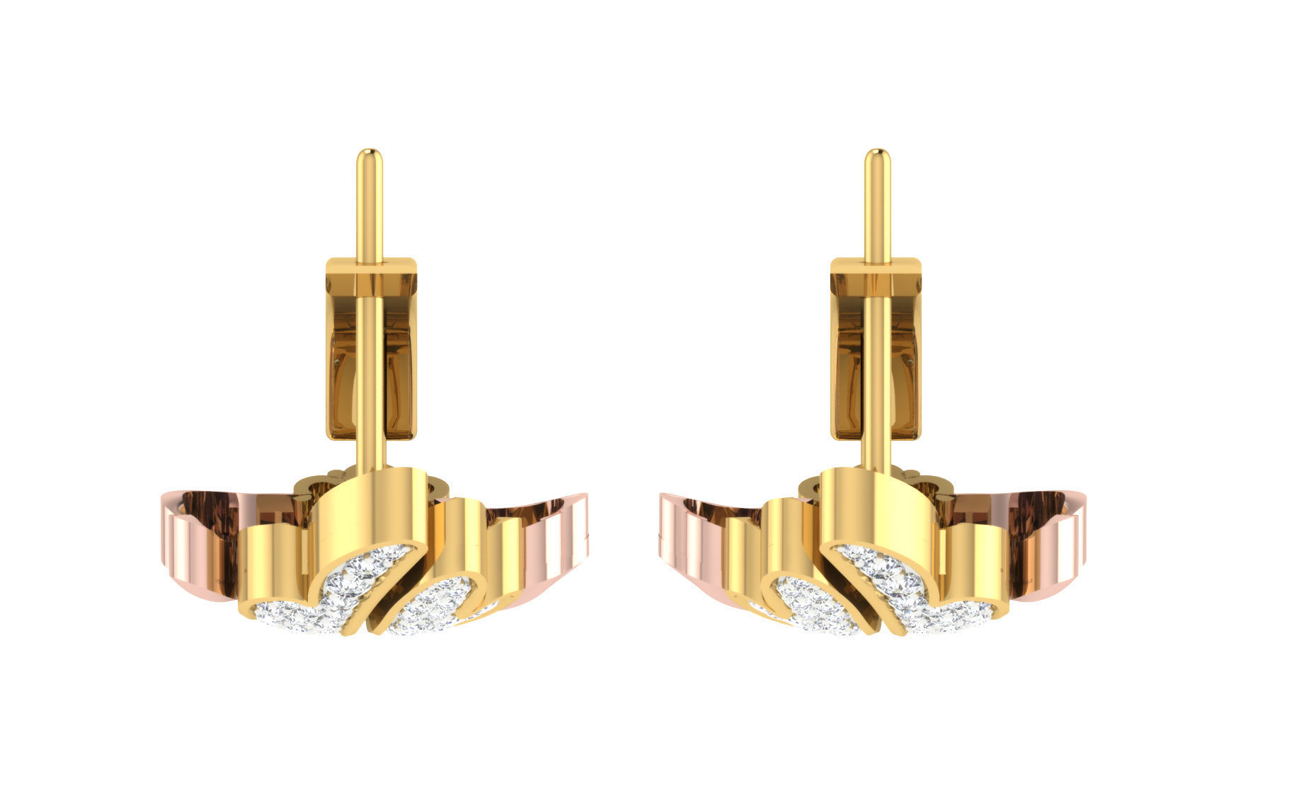 Women Earrings 3dm render detail 3D print model_6