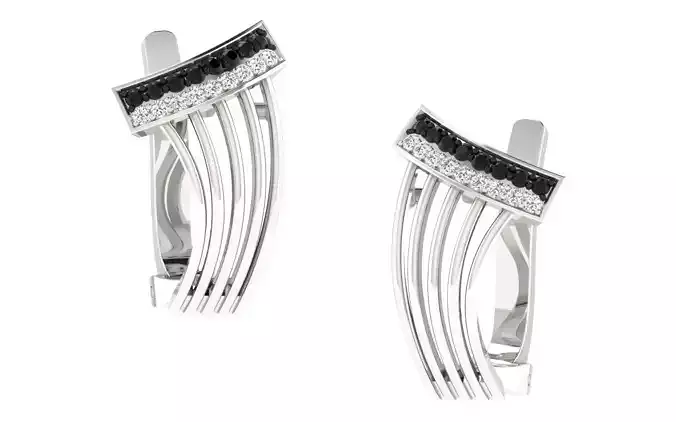 Women Earrings 3dm render detail 3D print model