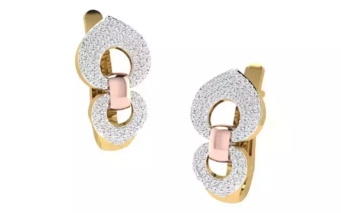 Women Earrings 3dm render detail 3D print model