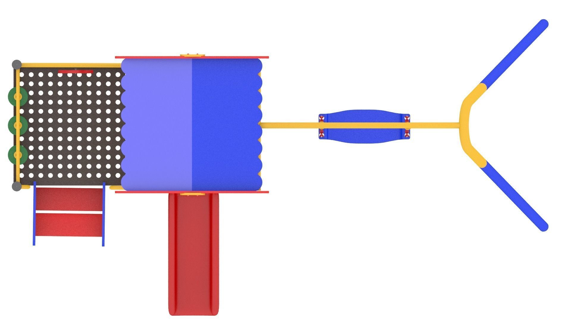 Kids Playground Low-poly 3D model_6