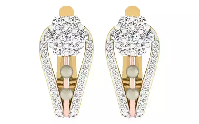 Women Earrings 3dm render detail 3D print model