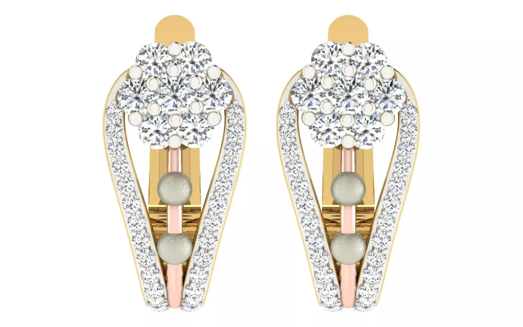 Women Earrings 3dm render detail 3D print model