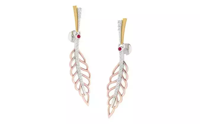 Women Earrings 3dm render detail 3D print model