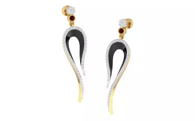 Women Earrings 3dm render detail 3D print model