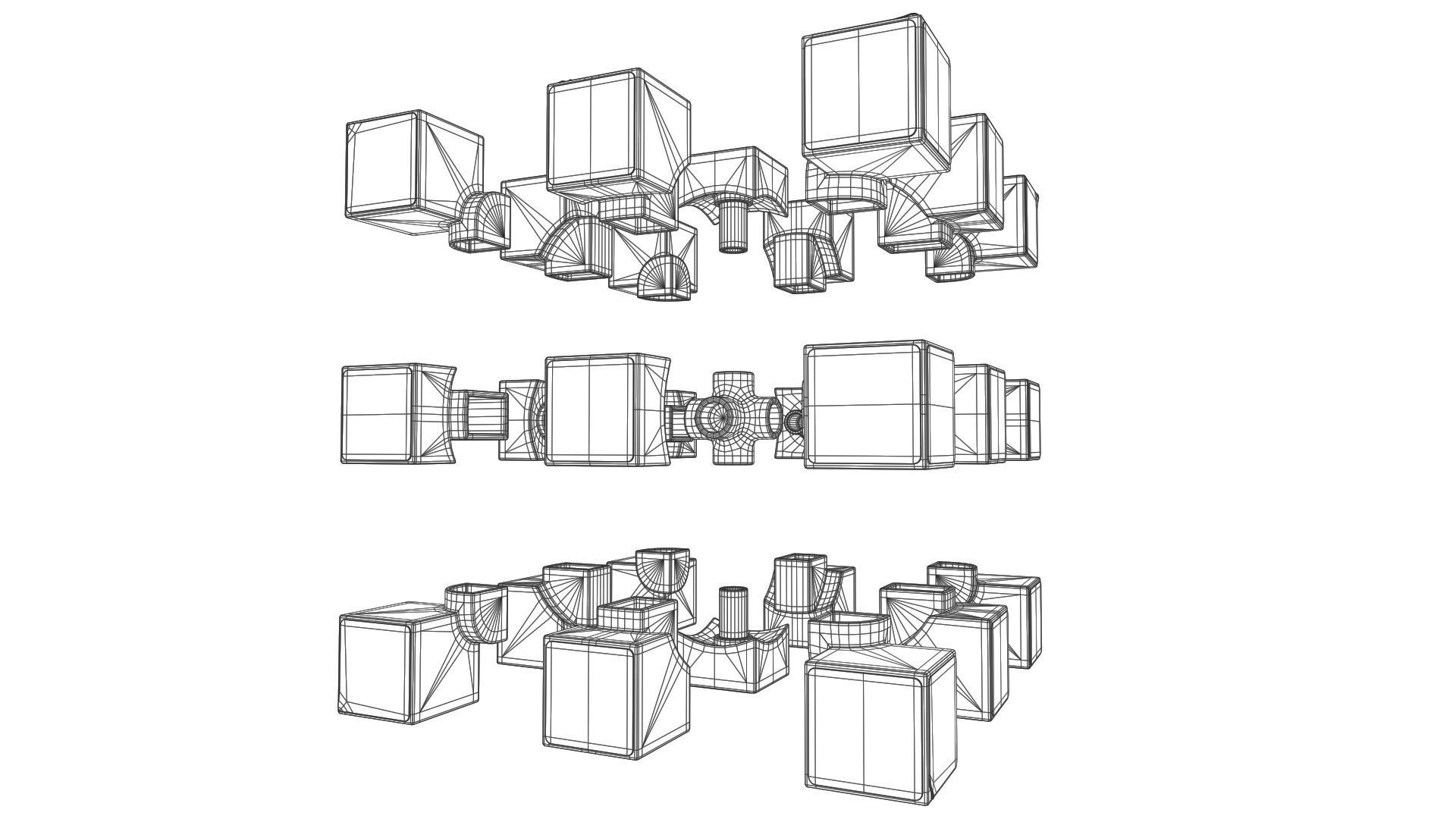 Rubiks Cube Low-poly 3D model_8