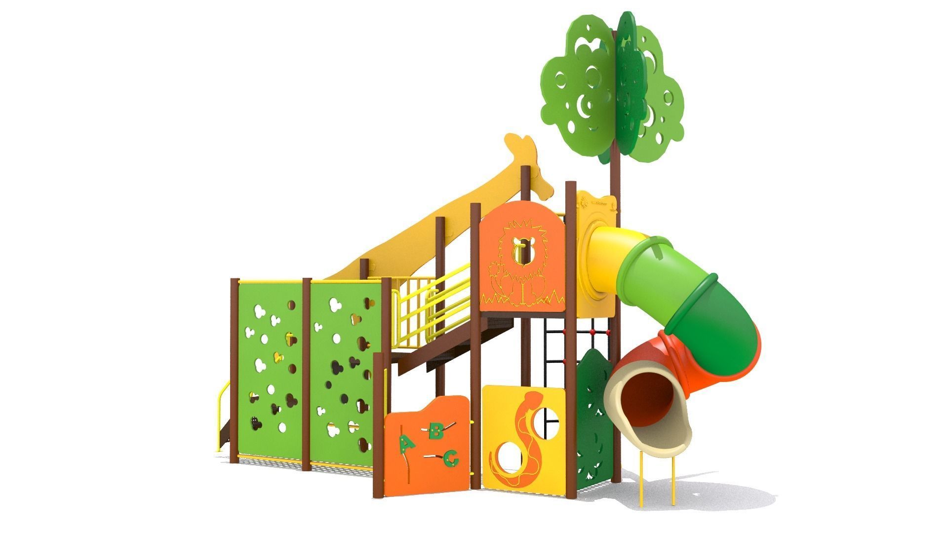 Jungle Playground Low-poly 3D model_4