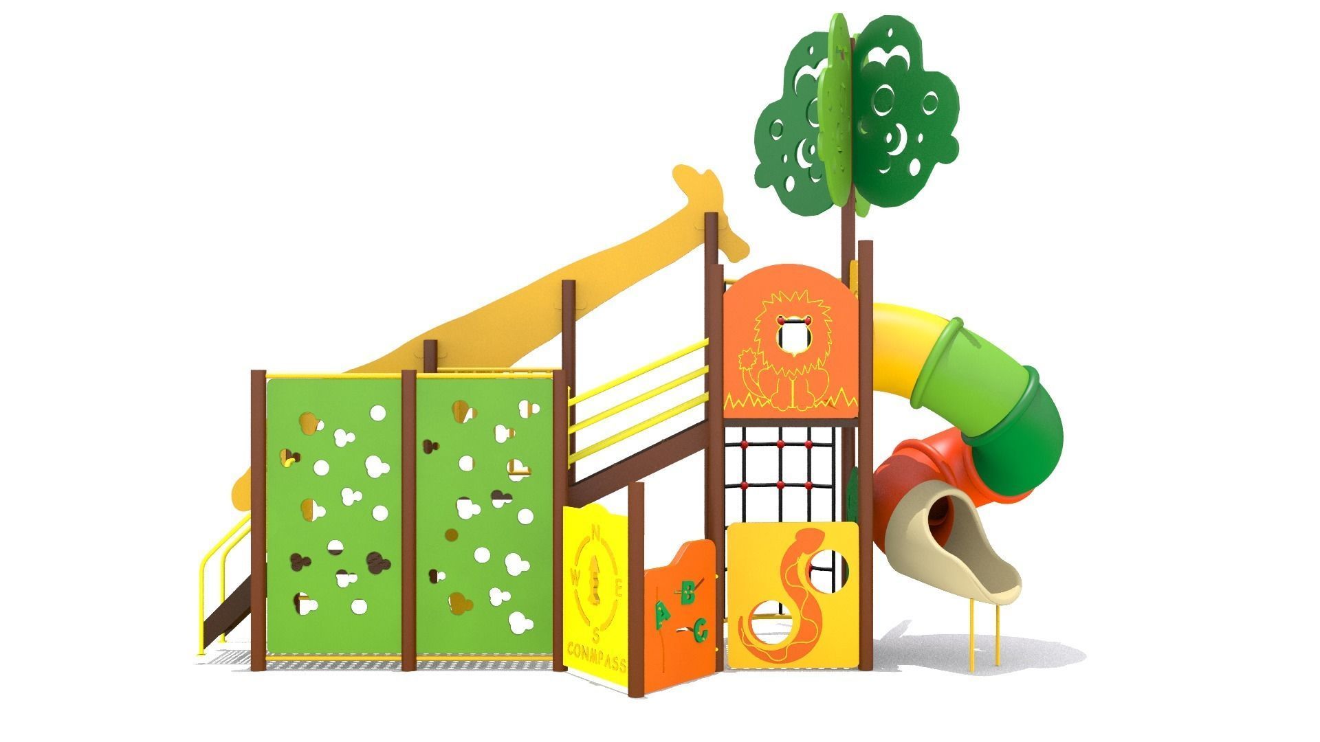 Jungle Playground Low-poly 3D model_3