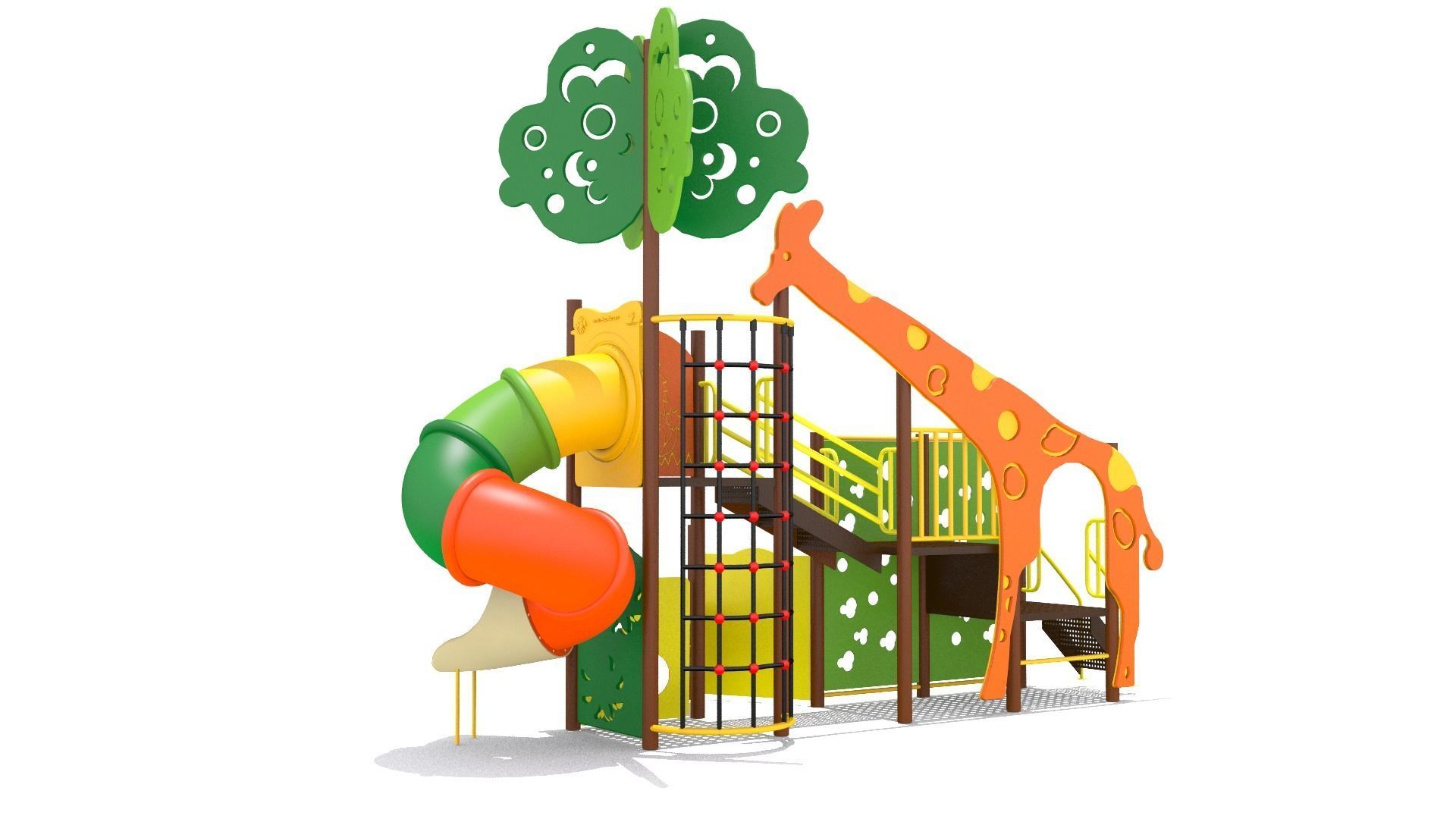 Jungle Playground Low-poly 3D model_1