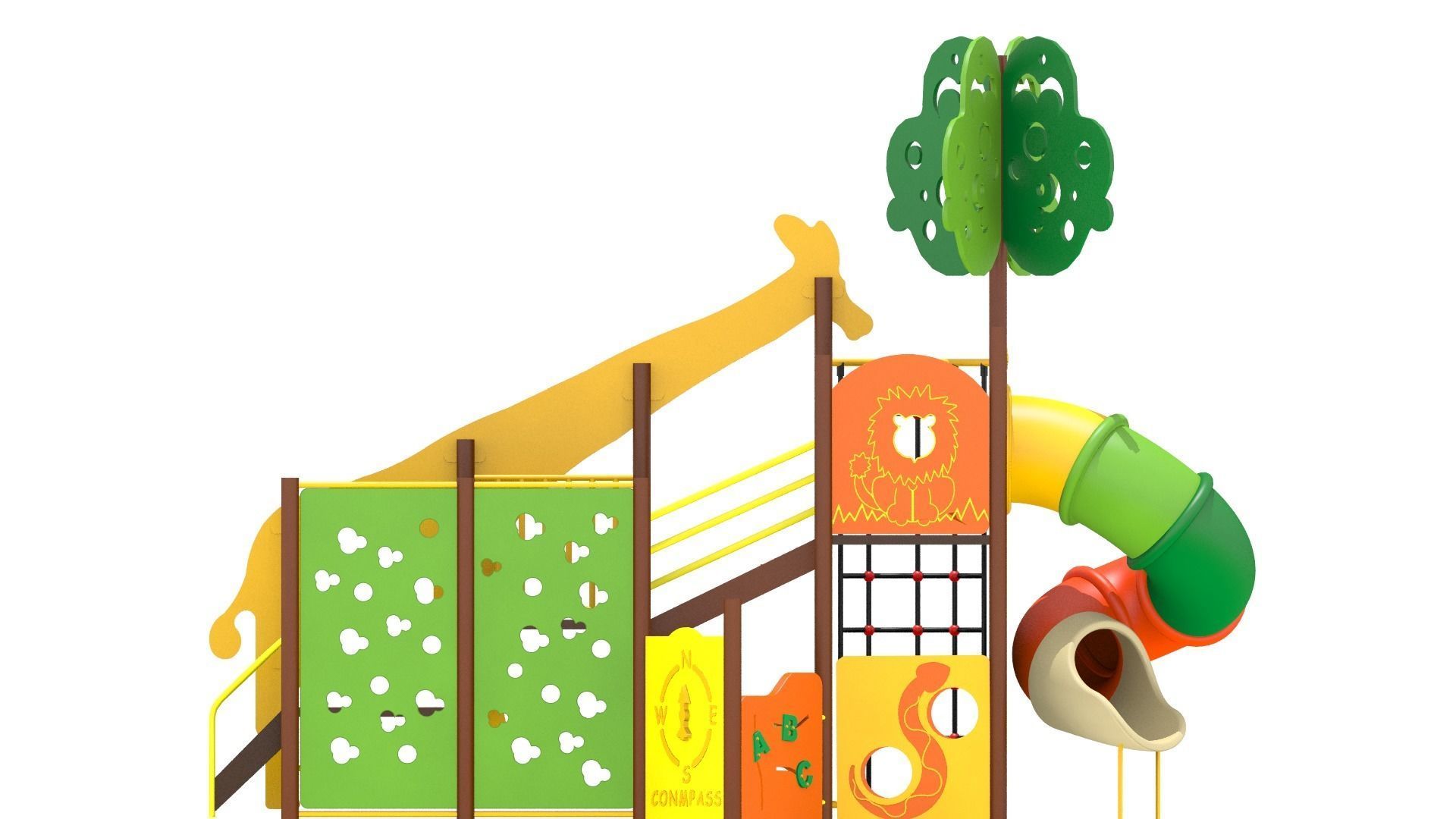 Jungle Playground Low-poly 3D model_5