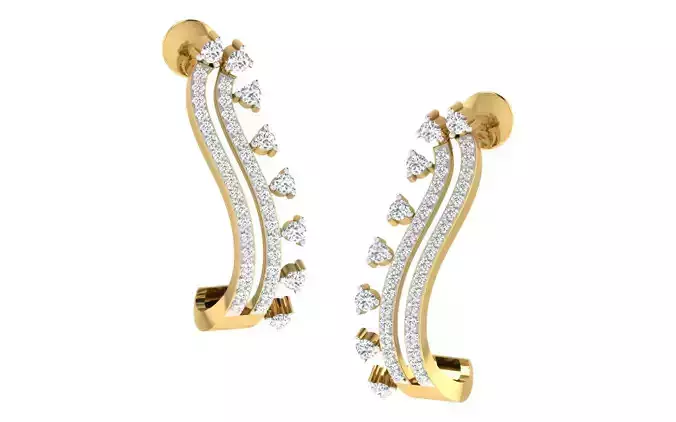 Women Earrings 3dm render detail 3D print model