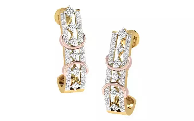 Women Earrings 3dm stl render detail