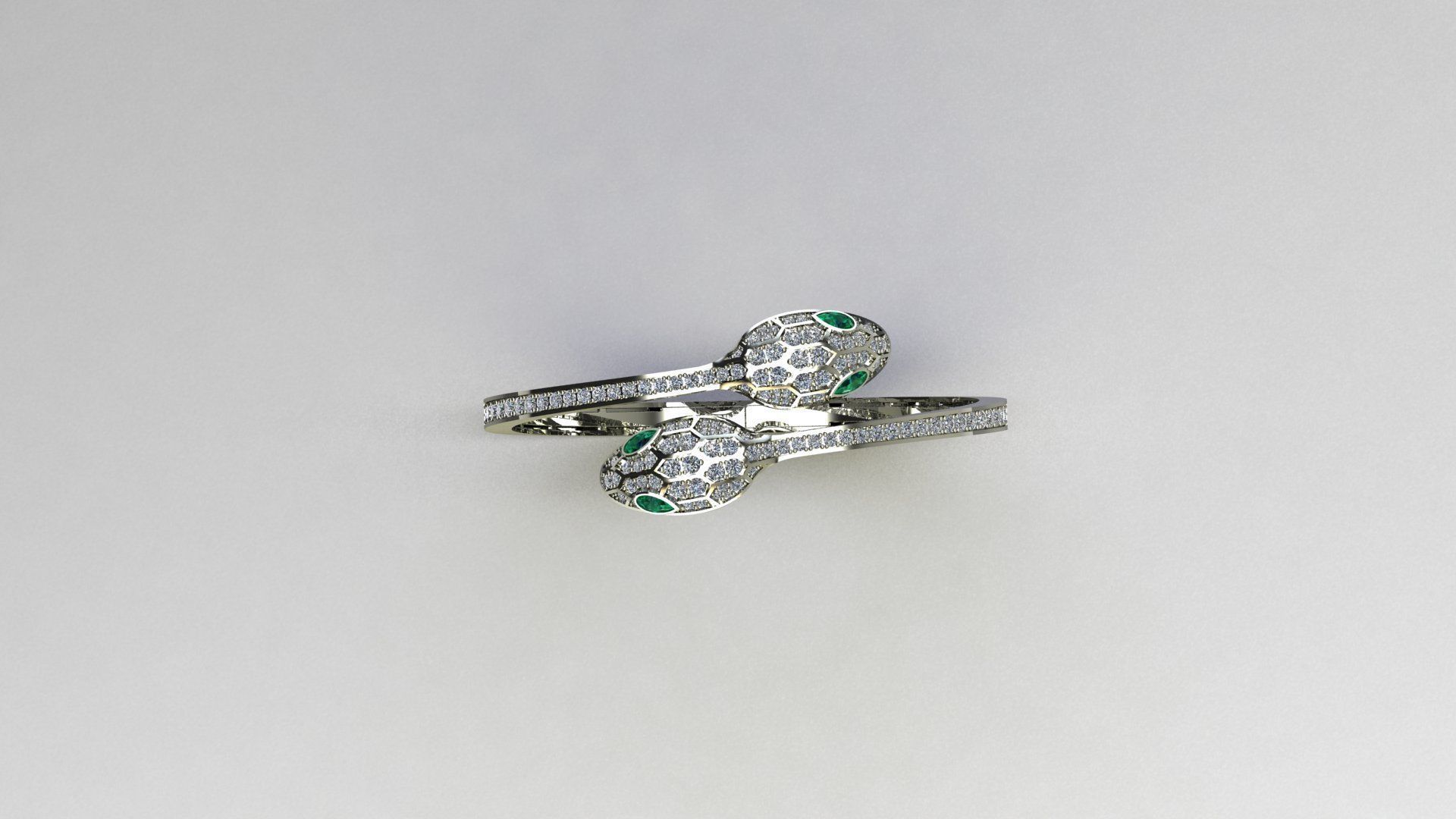 Snake bracelet 3D print model_2