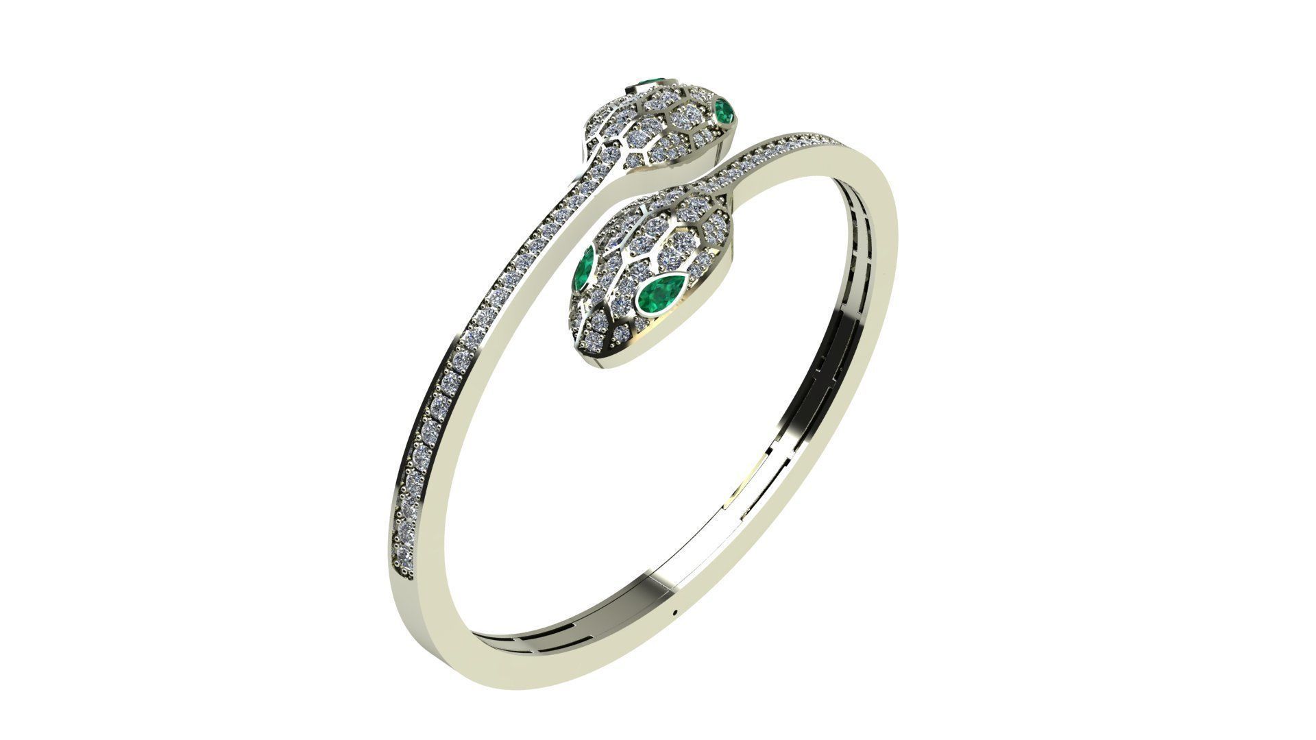 Snake bracelet 3D print model_1